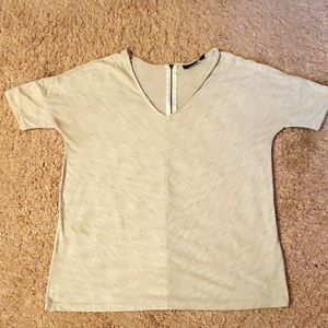 Ana a new approach v neck cream blouse white t shirt top medium